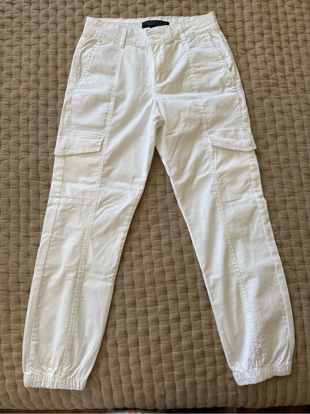 White Cargo Pants - Casual Utility Style